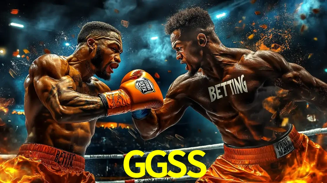 Dois boxeadores em uma luta intensa e explosiva, representando a adrenalina e as oportunidades de apostas em esportes de combate disponíveis na plataforma GGSS.